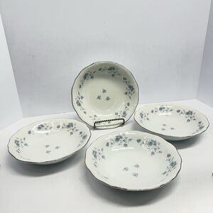 4 Johann Haviland "Blue Garland" 7.5" Soup or Cereal Bowls - Fine China